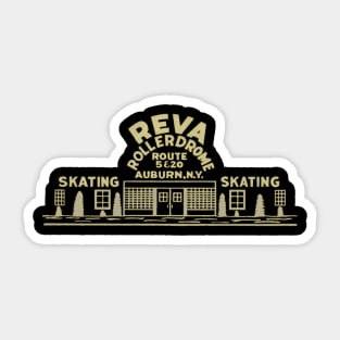 Vintage Roller Skating Albany New York Sticker